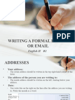 Writing A Formal Letter Email