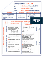 Fiche Pédagogique La Vitesse Moyanne