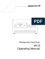 4K15 Operating Manual: Refrigerated Centrifuge