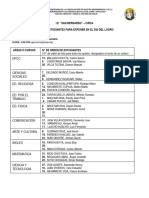 Lista de Estudiantes 3B - Día Del Logro