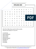 Spelling Bee Word Search