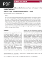 Building Biases in Infancy - The Influence of Race On Face and Voice Emotion Matching