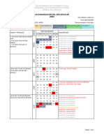 Calendarización Del Año Escolar