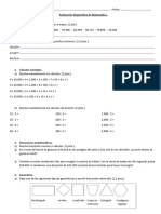 Evaluación Matemática Marzo