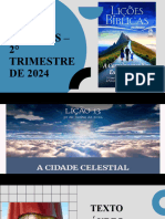 Lição 13 A Cidade Celestial - A Marca Do Cristão 2° Trimestre de 2024 ADULTOS