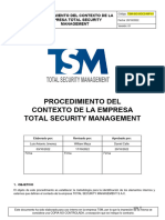 4.1 Compresion de La Organizacion y Su Contexto de La Empresa Total Security Management