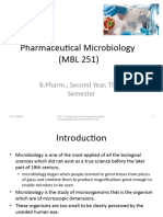 Introduction To Pharmaceutical Microbiology