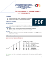 Clase 17 Relaciones Trigonométricas, Ley de Senos, Ley de Cosenos