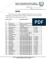 DFA - Regularization Office Order With Date of Joining