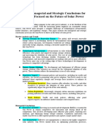 Analyzing Managerial and Strategic Conclusions For Sun Power 2