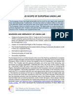 Sources and Scope of European Union Law