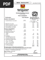 Ultratech Cement: Particulars Test Results Requirements of