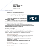 Languate Testing Techniques Handout