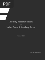 Industry Research Report On Indian Gems Jewellery Sector - 30.10.2023