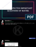 Most Expected Important Questions of Maths