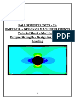 Tutorial Sheet MODULE II Finite and Infinite Life Design