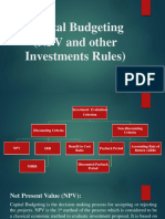 2 Capital Budegeting NPV IRR MIRR Other Investment Rules