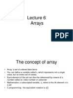 Lec 6 Arrays