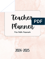 Beige Watercolor Teacher Planner