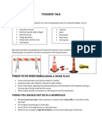 Draft TOOLBOX TALK Barricades