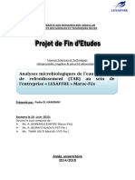 Analyses Microbiologiques de L'eau Des Tours de Refroidissement (TAR) Au Sein de L'entreprise LESAFFRE Maroc-Fès - EL HAMDAN