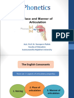 Phonetics - Consonants (Places and Manners)