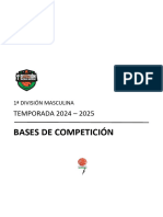 Bases de Competición: TEMPORADA 2024 - 2025