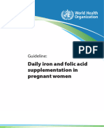 Daily Iron and Folic Acid Supplementation in Pregnant Women: Guideline