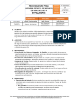 Pc-Gescm-001 Procedimiento para Atender Pedidos de Servicio de Mecanizado y Devoluciones V04