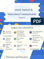 Discourse Analysis & Intercultural Communication