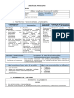 Sesión de Aprendizaje - P.S - Funciones de La Familia - U2