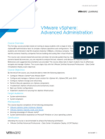 EDU - DATASHEET VMware Vsphere Advanced Administration V8