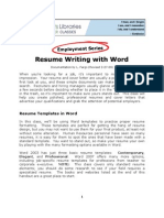 Resume Writing