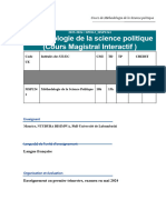 Cours Des Methodologies en Sciences Politiques-2021-2022