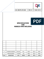 GEN-PPL-SPC-0028 Specification For N08825 Pipe Welding