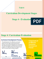 Curriculm Development-STAGE 4 - Evaluation