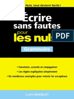 Ecrire Sans Fautes Pour Les Nuls