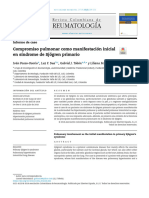 Compromiso Pulmonar Como Manifestacion Inicial Del Sindrome de Sjogren Primario