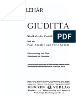 Operetta - Lehar - Giuditta - Vocal Score - German - (A) - Operetta