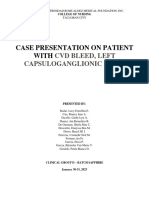 Case Presentation On Patient With: CVD Bleed, Left Capsuloganglionic (70Cc)