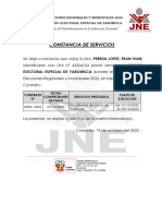 Constancia de Servicios: "Año Del Fortalecimiento de La Soberanía Nacional"