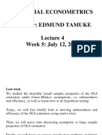 Financial Econometrics Lecture 4 