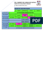 Horario 2do Grado