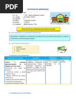 SESION Ps Conocemos Los Ambientes de Nuestra Escuela A