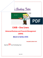 Caiib 2023 - One Liners - Abfm