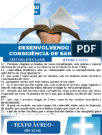 Lição 10 - Desenvolvendo Uma Consciência de Santidade