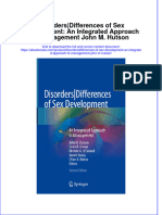 Disorders - Differences of Sex Development: An Integrated Approach To Management John M. Hutson