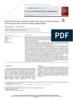 4 Surgical Site Infection in Pediatric Spinal Fusion Surgery Revisited