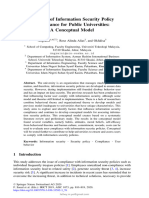 Model of Information Security Policy Compliance For Public Universities A Conceptual Model