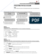 12TH Cycle Exam 001